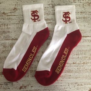 White & Garnet FSU Socks